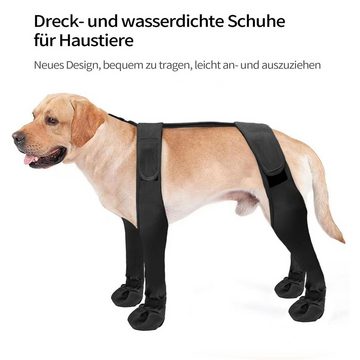 MAGICSHE Pfotenschutz Hundekleid Hundeschuhe Hunde-Halsband wasserdichte Hundestiefel
