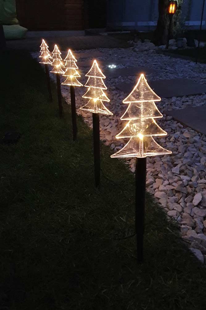 FHS LED Dekolicht, LED Leuchtstäbe Tanne 5 LEDs Außendeko Batteriebetrieb  Timer Gartenstecker Weihnachten online kaufen | OTTO