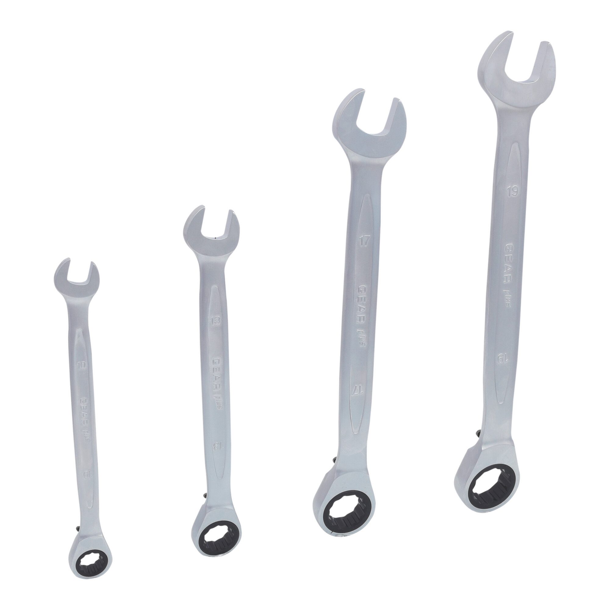 KS Tools Umschaltknarre KS Tools GEARplus Ratschenringmaulschlüssel-Satz, umschaltbar, 4-teili
