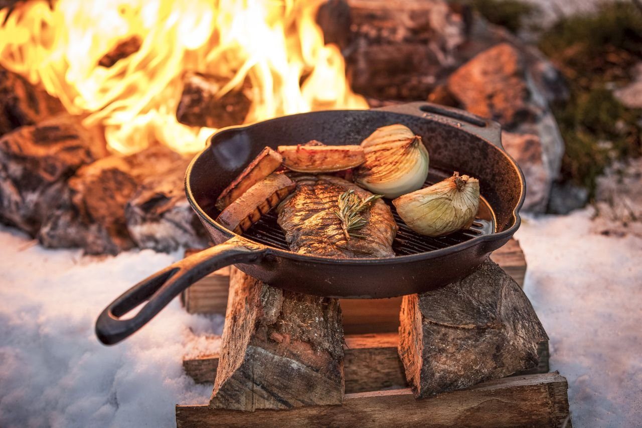 Petromax Grillpfanne, Gusseisen, Feuerpfanne, Grillpfanne fp30h Ø30 cm aus Gusseisen mit Henkeln