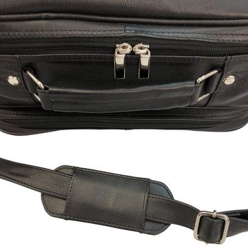 Cinino Businesstasche Cross, Travelbag Businesstasche Arbeitstasche aus robustem Rindleder