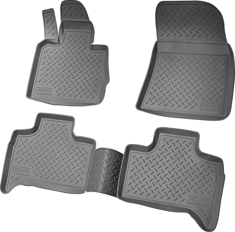 RECAMBO Passform-Fußmatten CustomComforts (4 St), für BMW X5, E53 1999 -  2006, perfekte Passform, Pflegeleicht, strapazierfähig, reißfest und  geruchsneutral