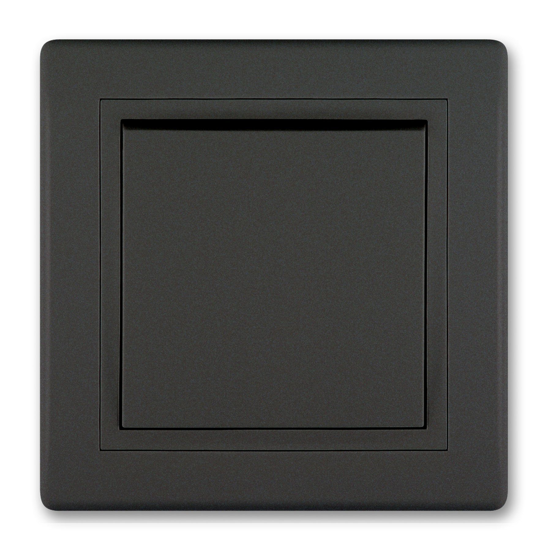 Aling Conel Lichtschalter Prestige Line Schalter ohne Glimmlampe Schwarz  Soft Touch (Packung), VDE-zertifiziert
