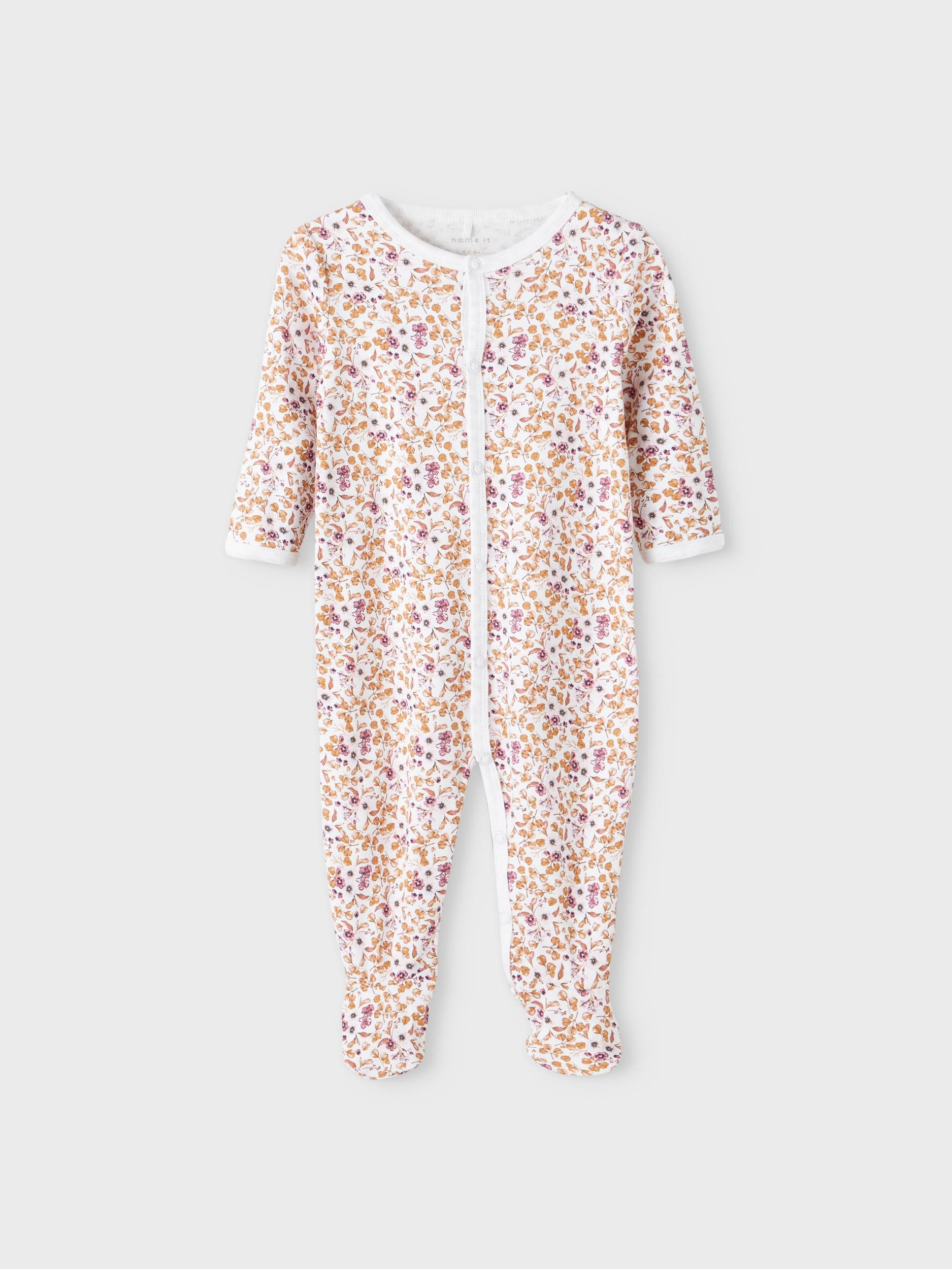 Name It Strampler Baby Mädchen 2er Pack mit Füßen Rose Wine 68 (Packung, 2-tlg., 2er-Pack)
