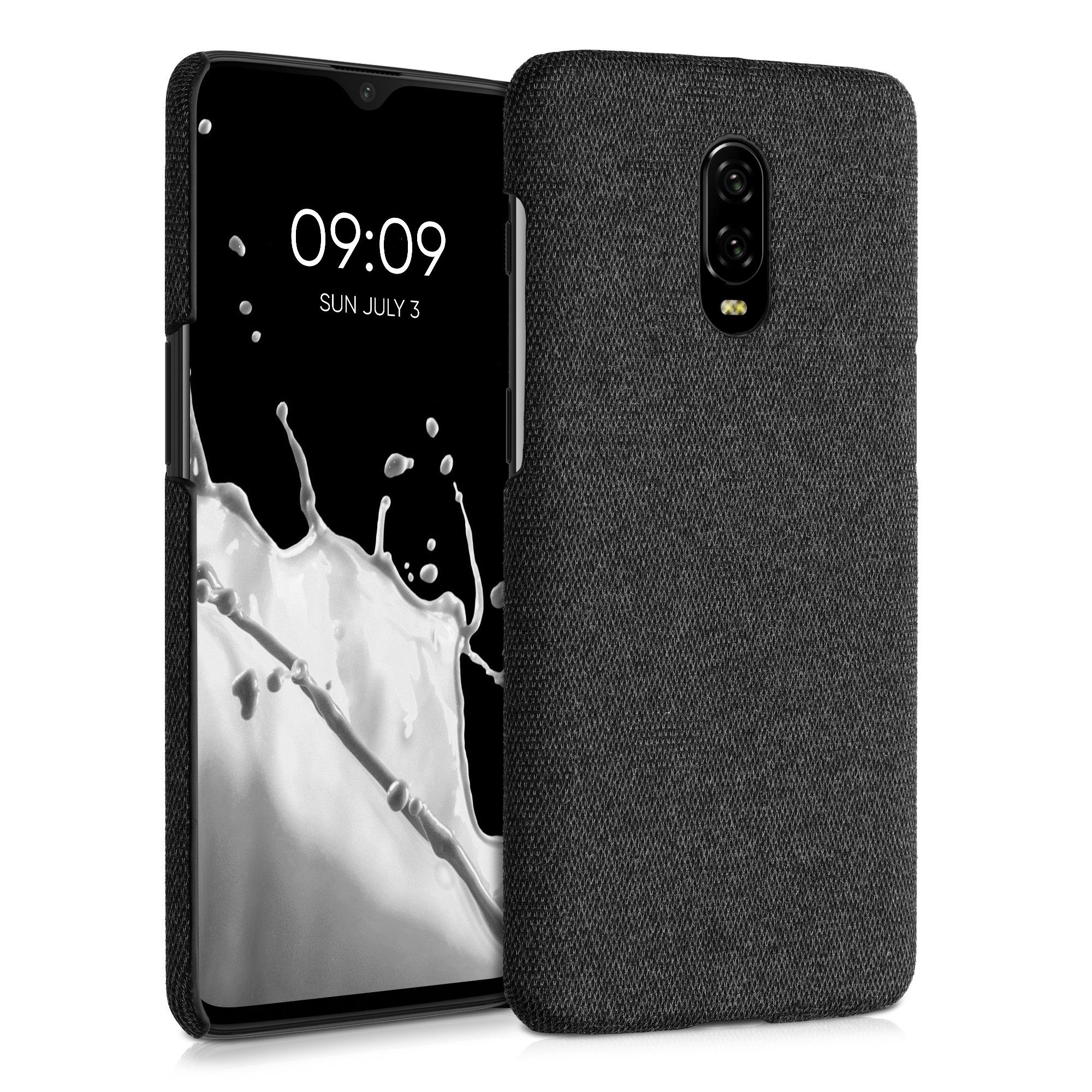 kwmobile Handyhülle Hülle für OnePlus 6T - Stoff Cover Case im Design, Hülle für OnePlus 6T - Stoff Cover Case im Design