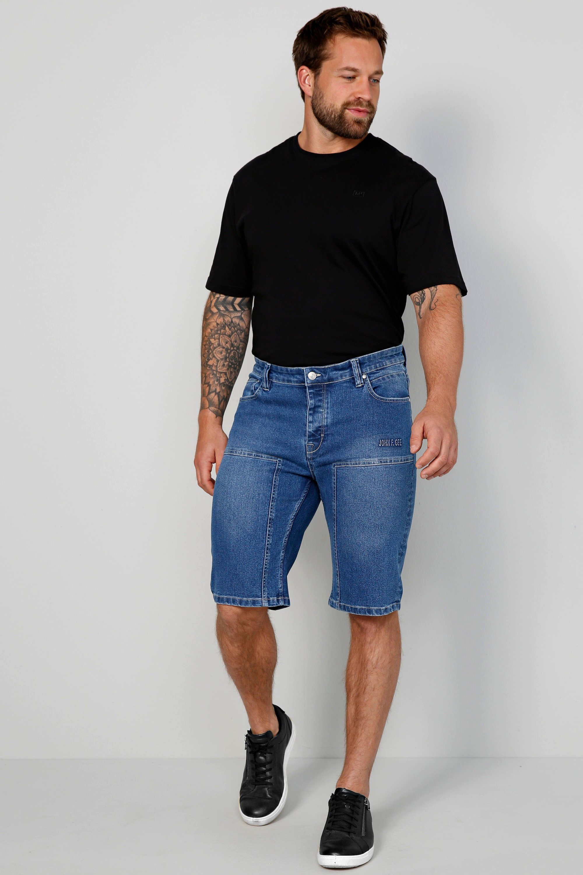 John F. Gee Jeansbermudas John F. Gee Jeans-Bermuda Regular Fit 5-Pocket