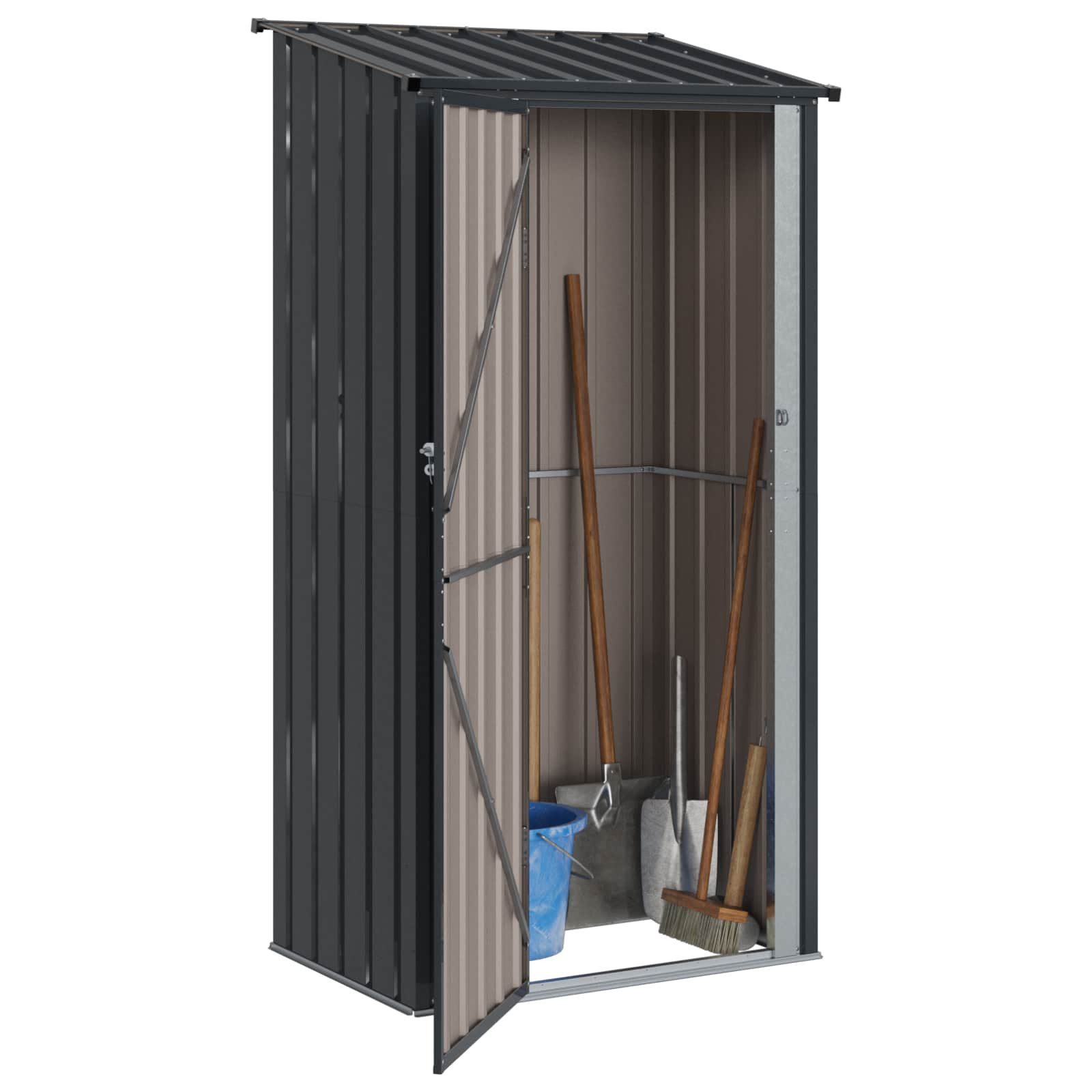 vidaXL Gartenhaus Gartenhütten Anthrazit 103 x 74 x 200 cm Metall