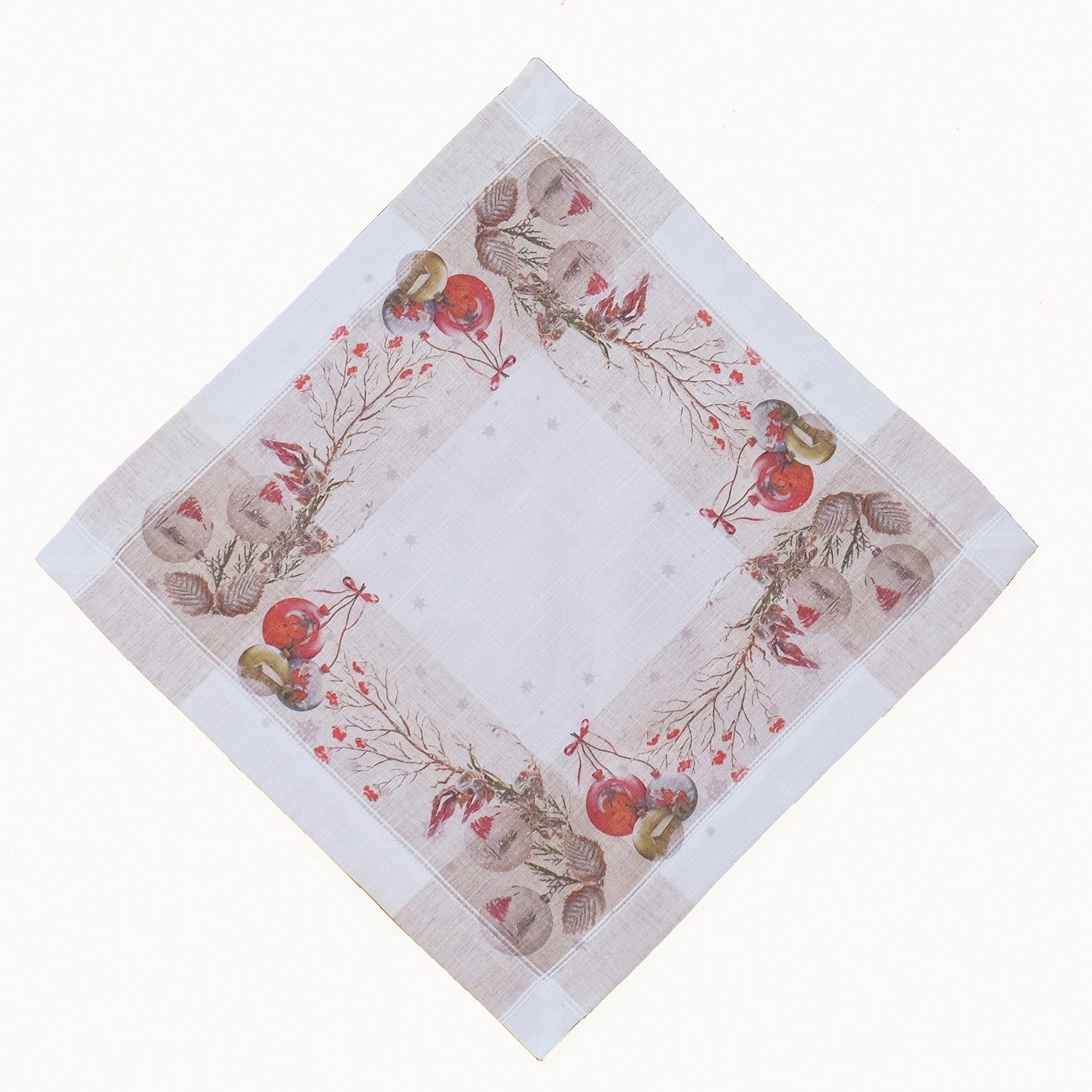 texpot Tischdecke mit Druck Weihnachtskugeln Weihnachten Winter (1-tlg) günstig online kaufen