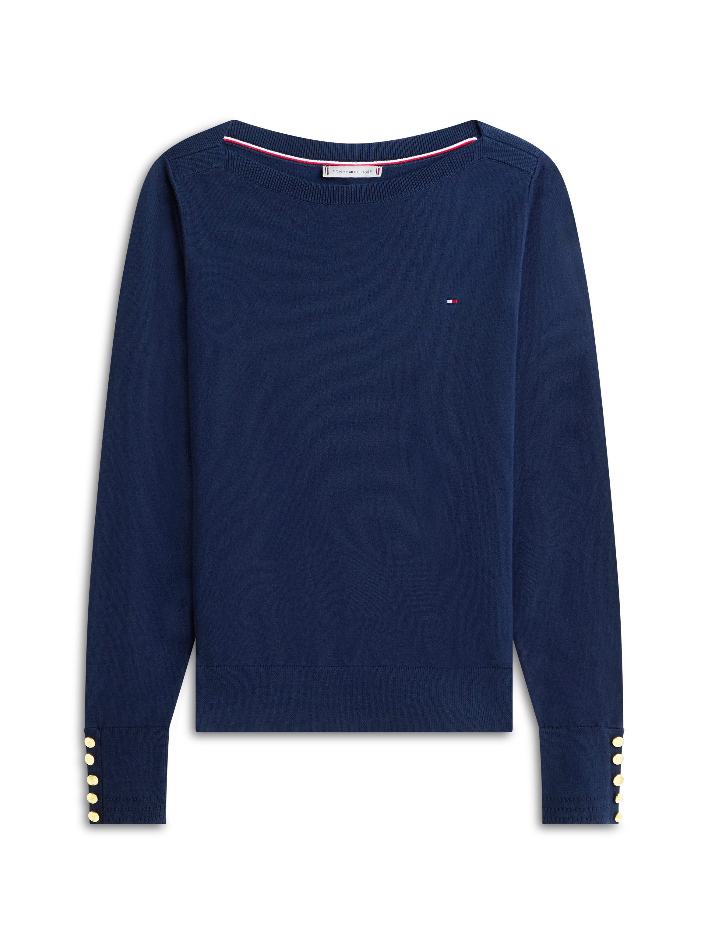 Strickpullover CO JERSEY STITCH BOAT-NECK SWEATER