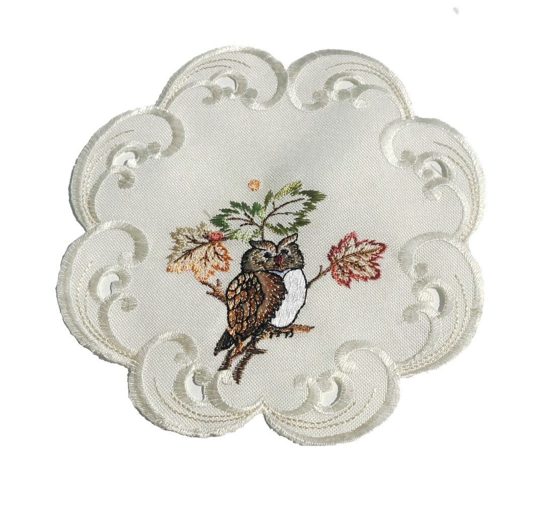 Westernlifestyle Tischdecke Eule beige Mitteldecke Deckchen günstig online kaufen