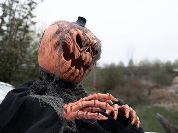 SATISFIRE Dekofigur Kürbismonster - bewegte 50cm Halloween Figur mit Licht und Geräuschen