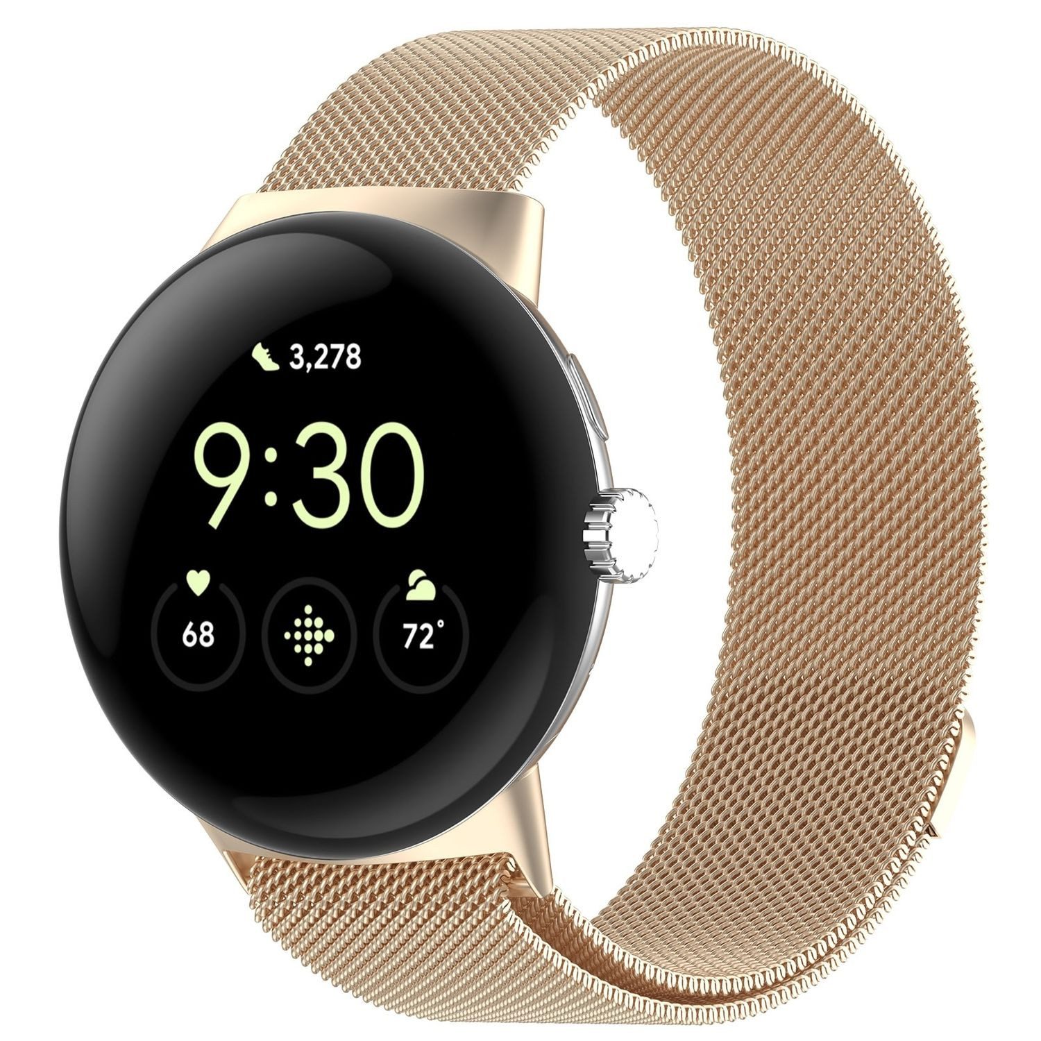 Wigento Smartwatch-Armband Für Google Pixel Watch 3 45mm Metall Mesh Magnet günstig online kaufen