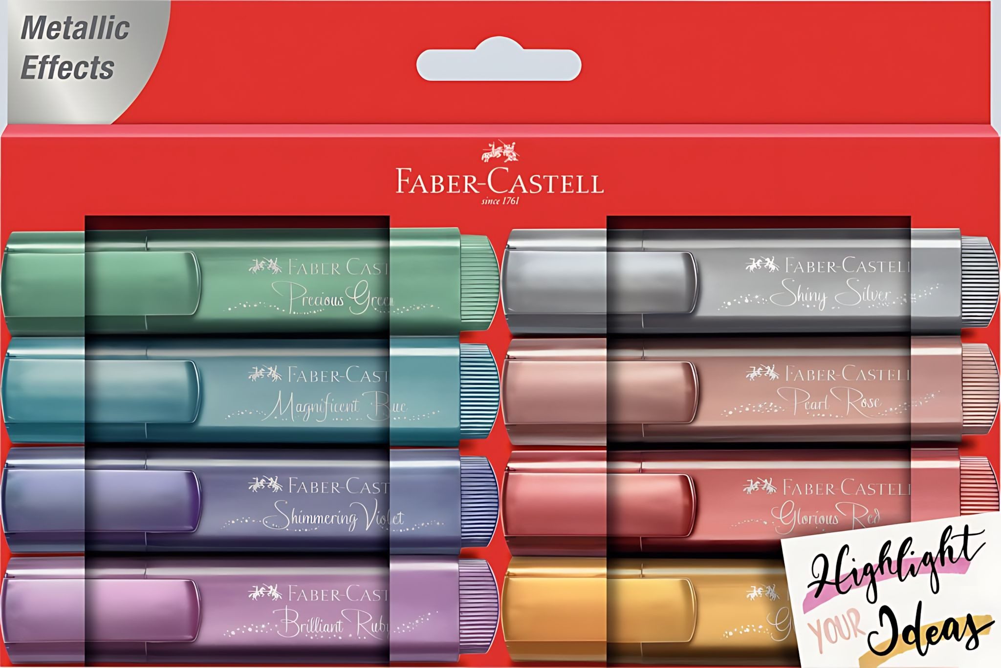 Faber-Castell Marker Faber Castell Textmarker TL 46 5 mm Metallic 8er