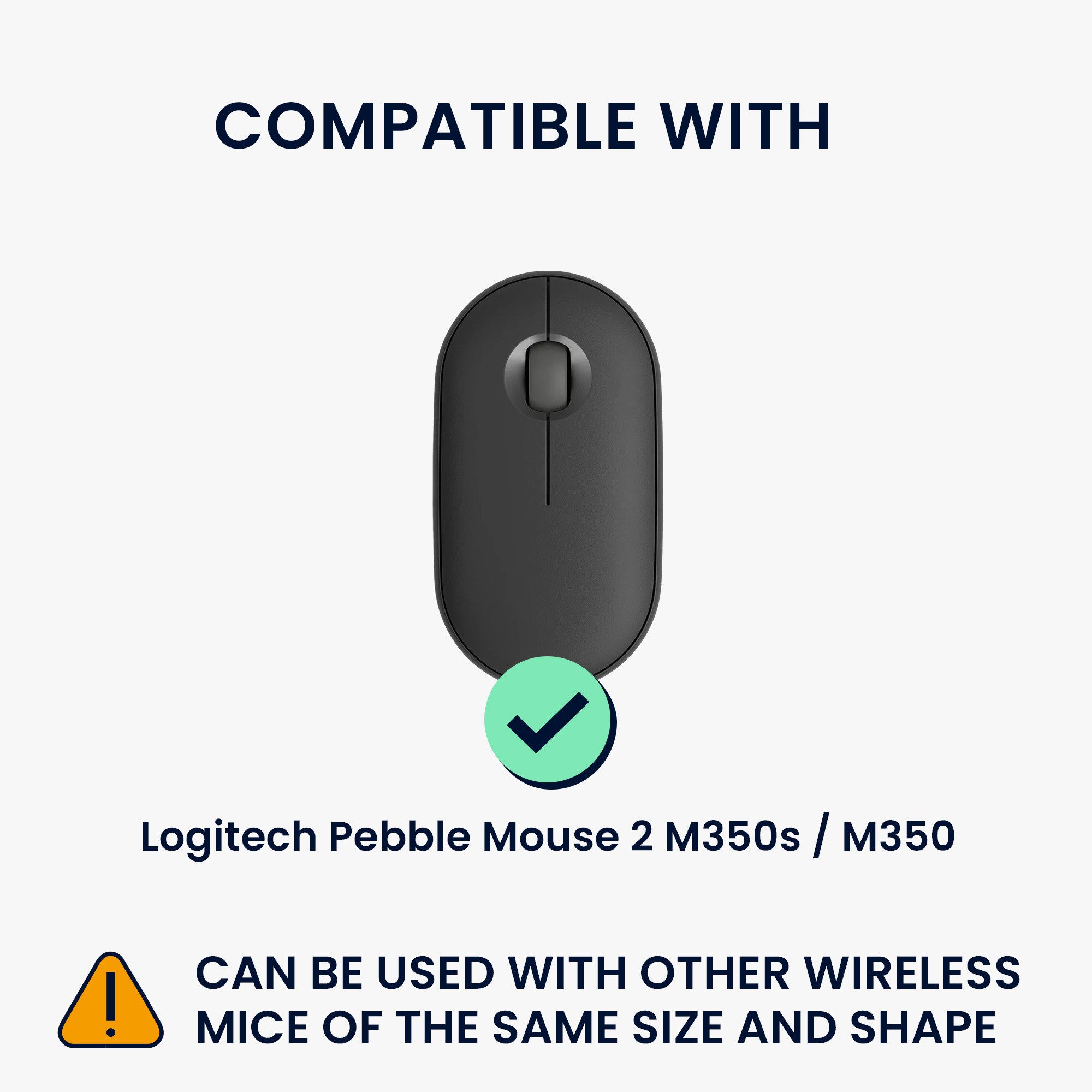 kwmobile Schutz-Set Maus Tasche für Logitech Pebble Mouse 2 M350s / M350 Hülle, Case für Bluetooth Maus aus robustem Cord und Neopren Stoff
