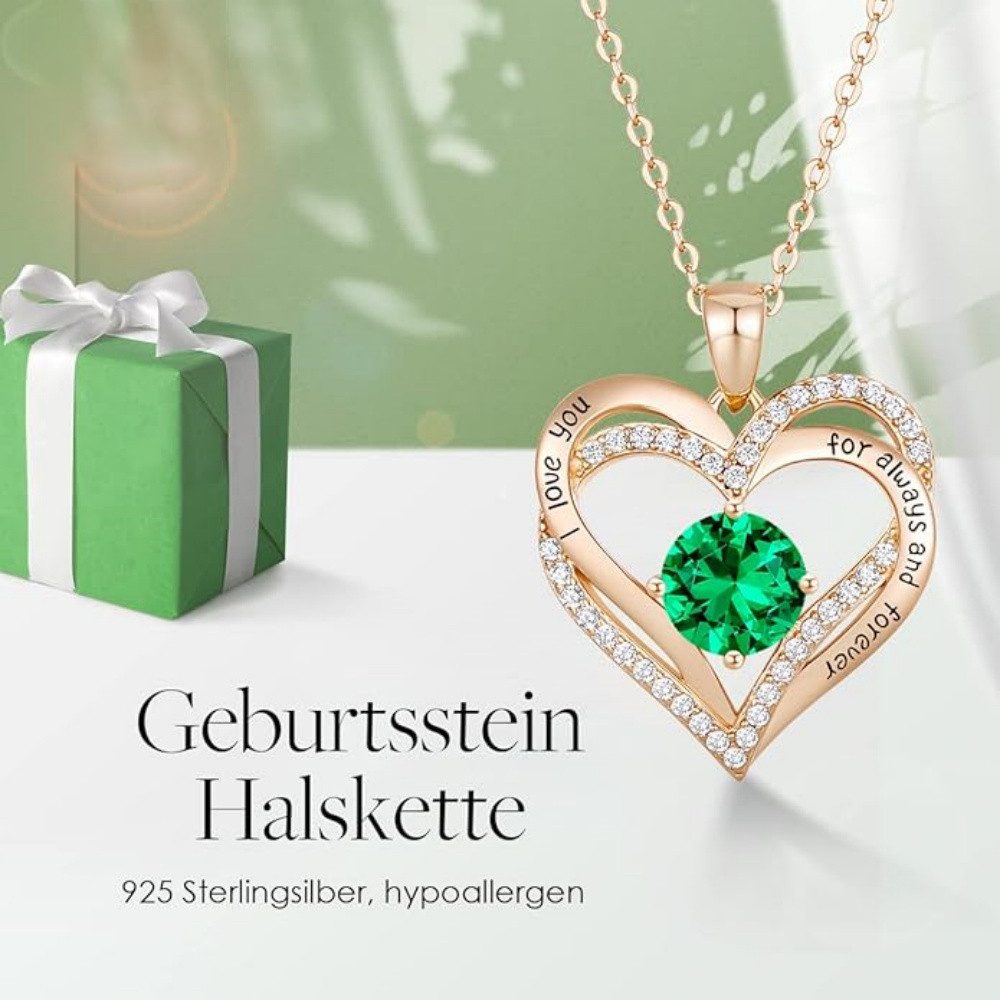 Rhein Beleuchtung Herzkette Roségoldfarbene Herzkette für günstig online kaufen