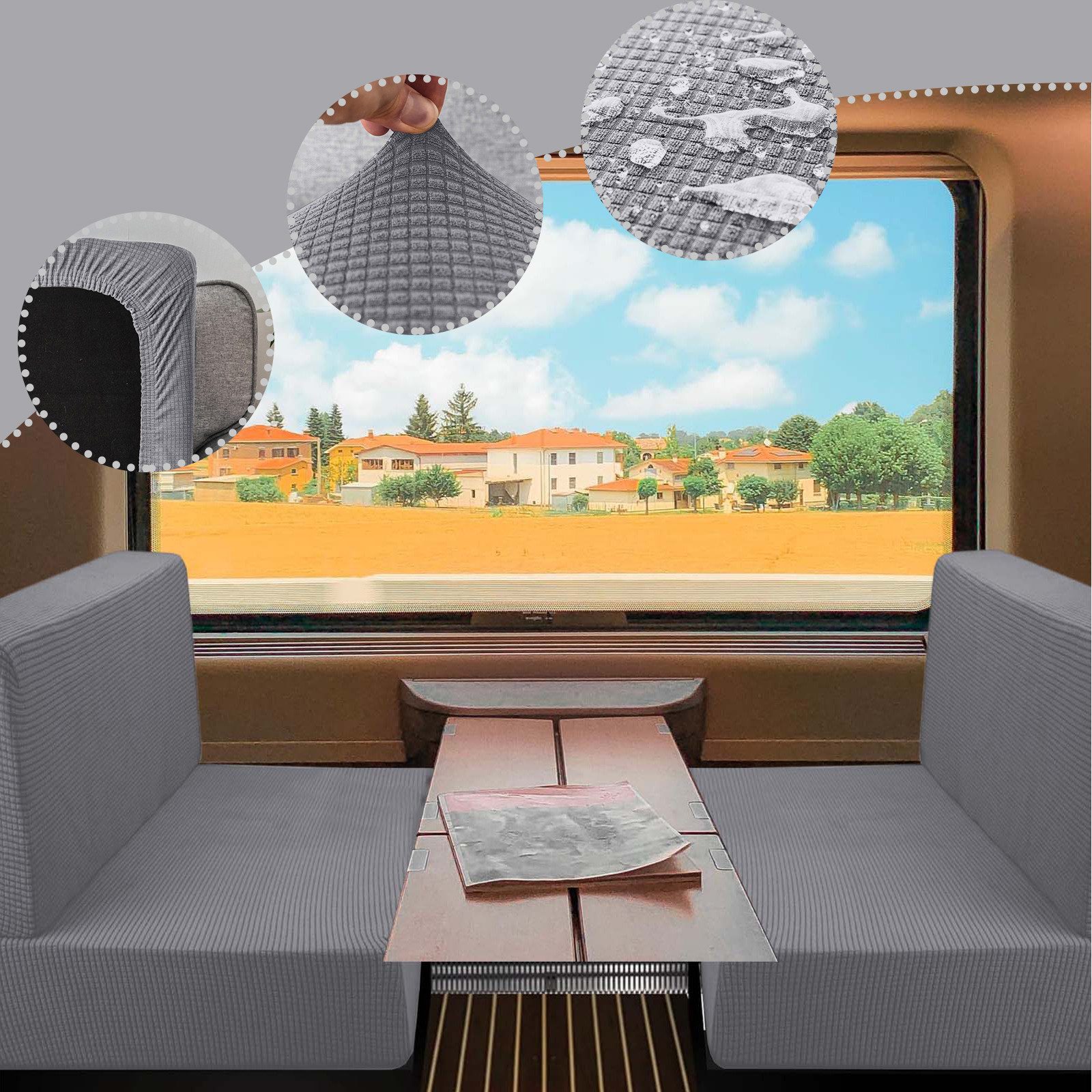 Jibenhome Sofaschoner 2 Stück Jacquard-Sofabezug Set,Wasserdicht günstig online kaufen