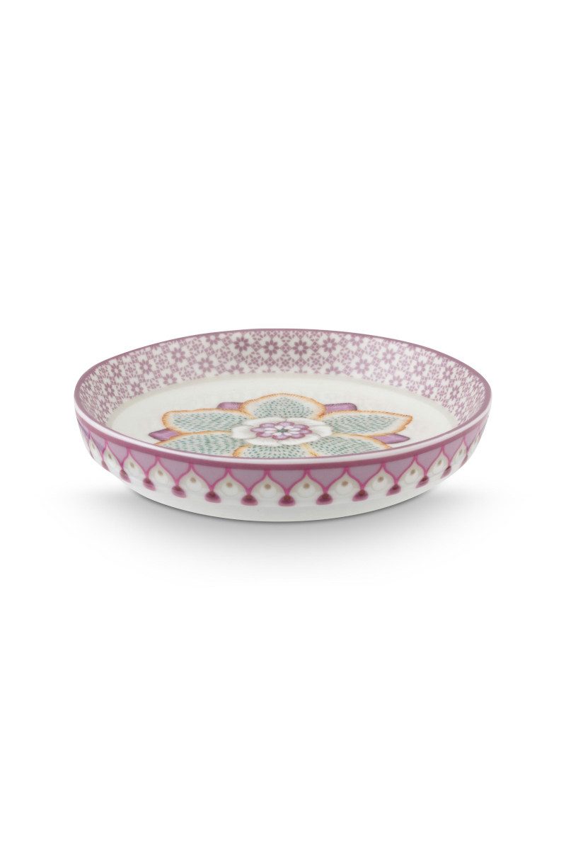 PiP Studio Teedose Lily&Lotus Teebeutelablage weiss/lila 9cm, Porzellan