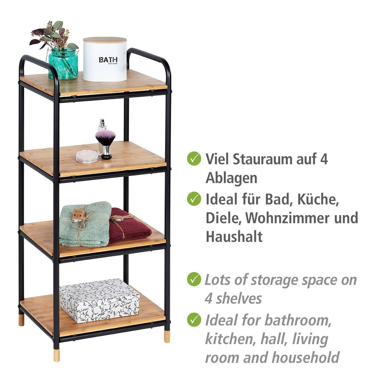 WENKO Ablageregal Loft, 4 Etagen