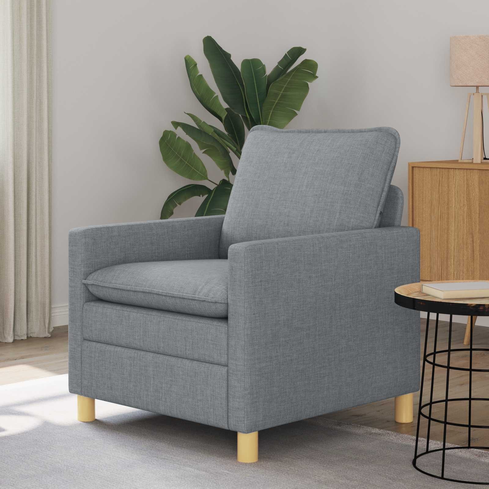 vidaXL Sofa Sofa Hellgrau 76 x 81 x 87,5 cm Stoff, 1 Teile