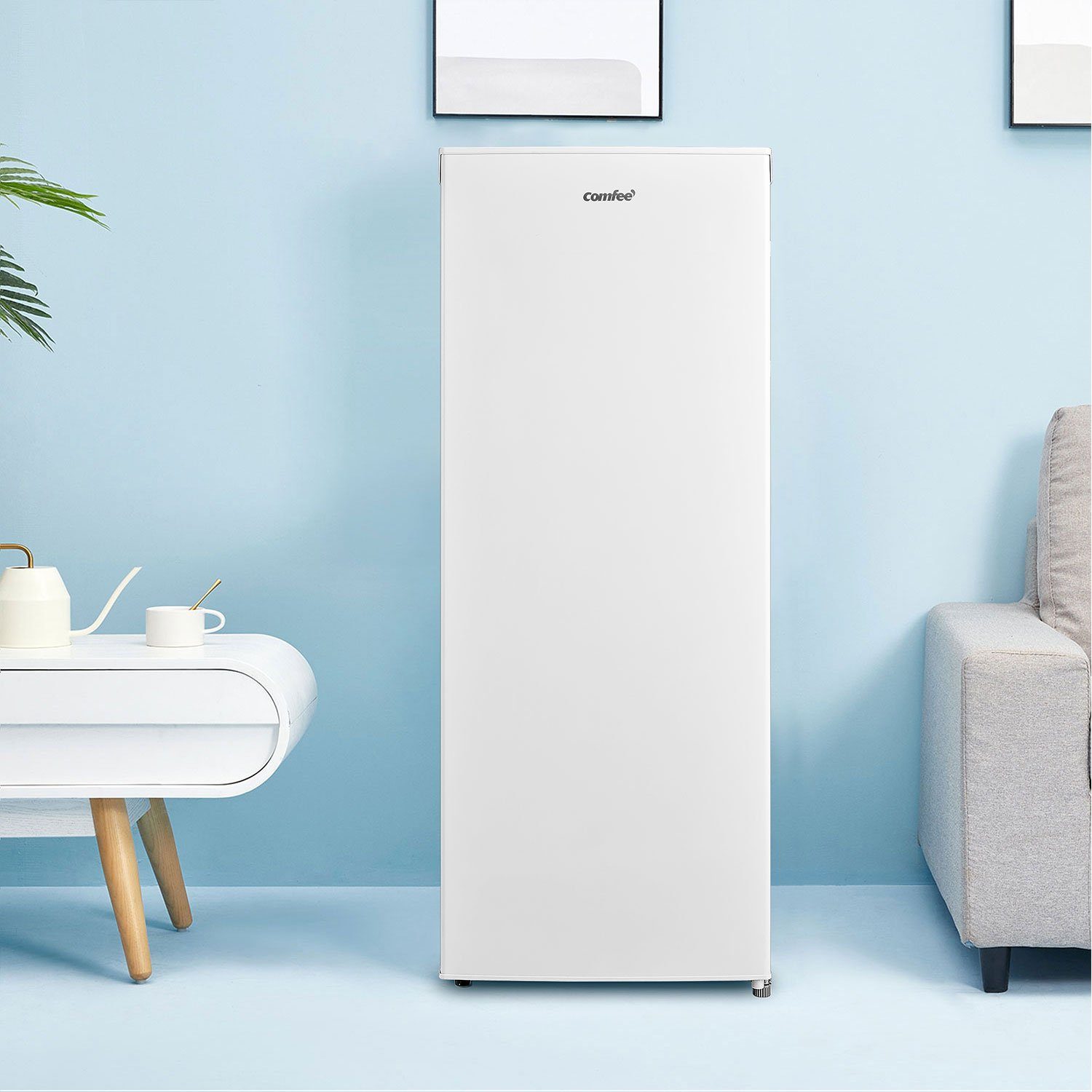 comfee Gefrierschrank RCU160WH1(E), 142 cm hoch, 55 cm breit
