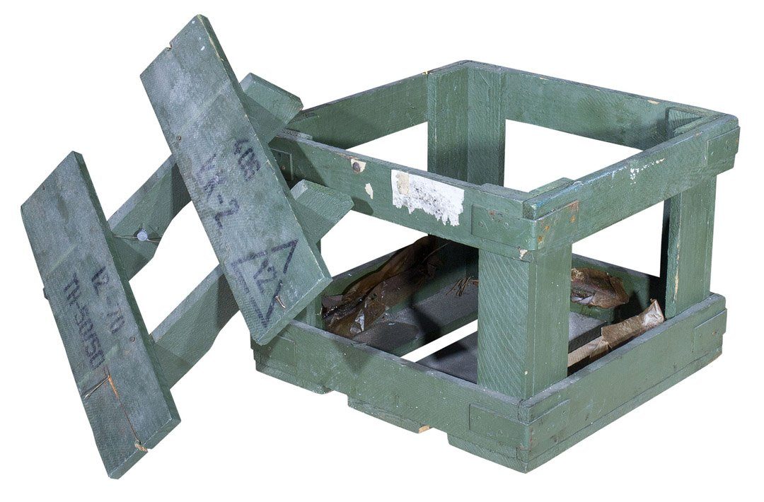 Kistenkolli Altes Land Allzweckkiste Kleine Munitionskiste "Würfel" in grüner optik 40x40cm gebraucht (Spar-Set)