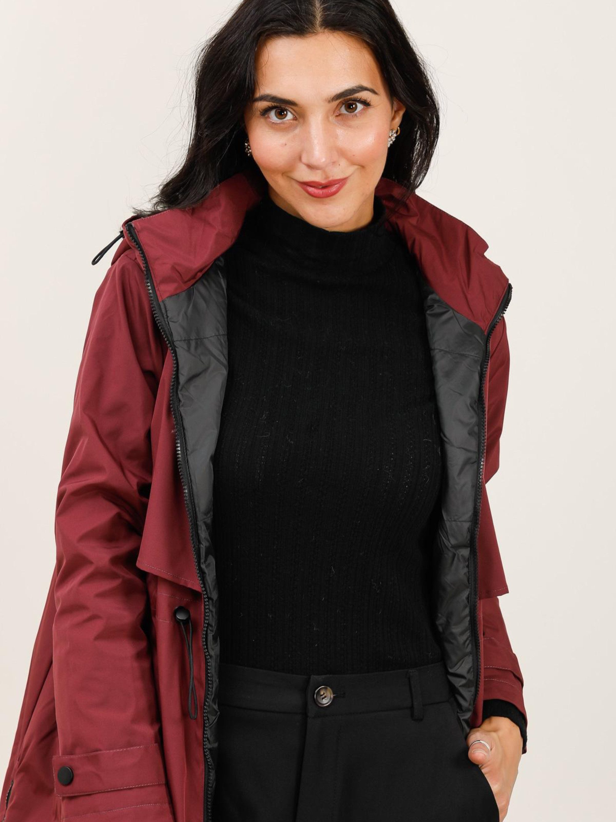 ANNIS Fashion & Accessoires Regenmantel "ELLA" (1-tlg) verstellbare Kapuze, günstig online kaufen