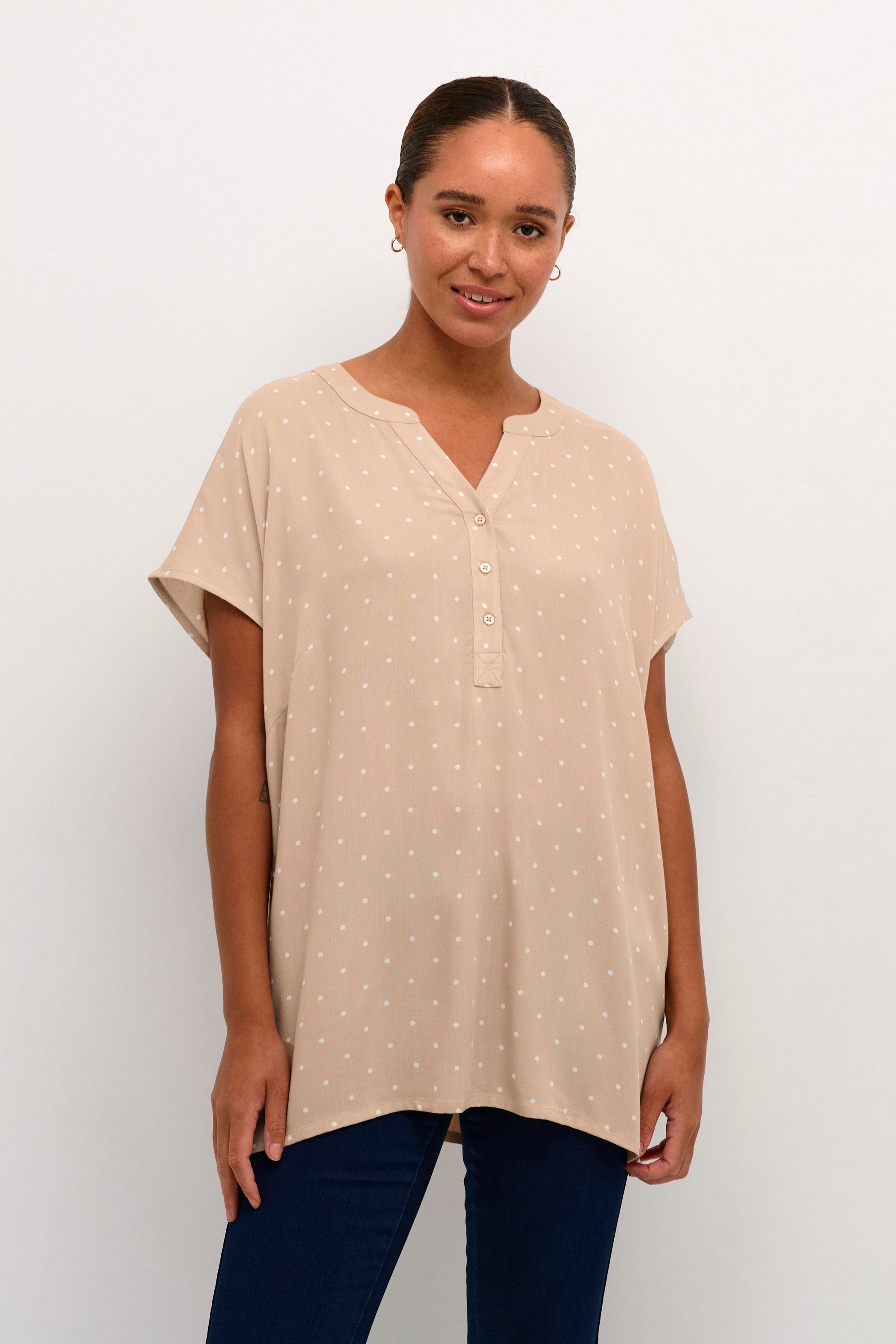 KAFFE Curve Kurzarmbluse Ärmellose Bluse KCsida günstig online kaufen