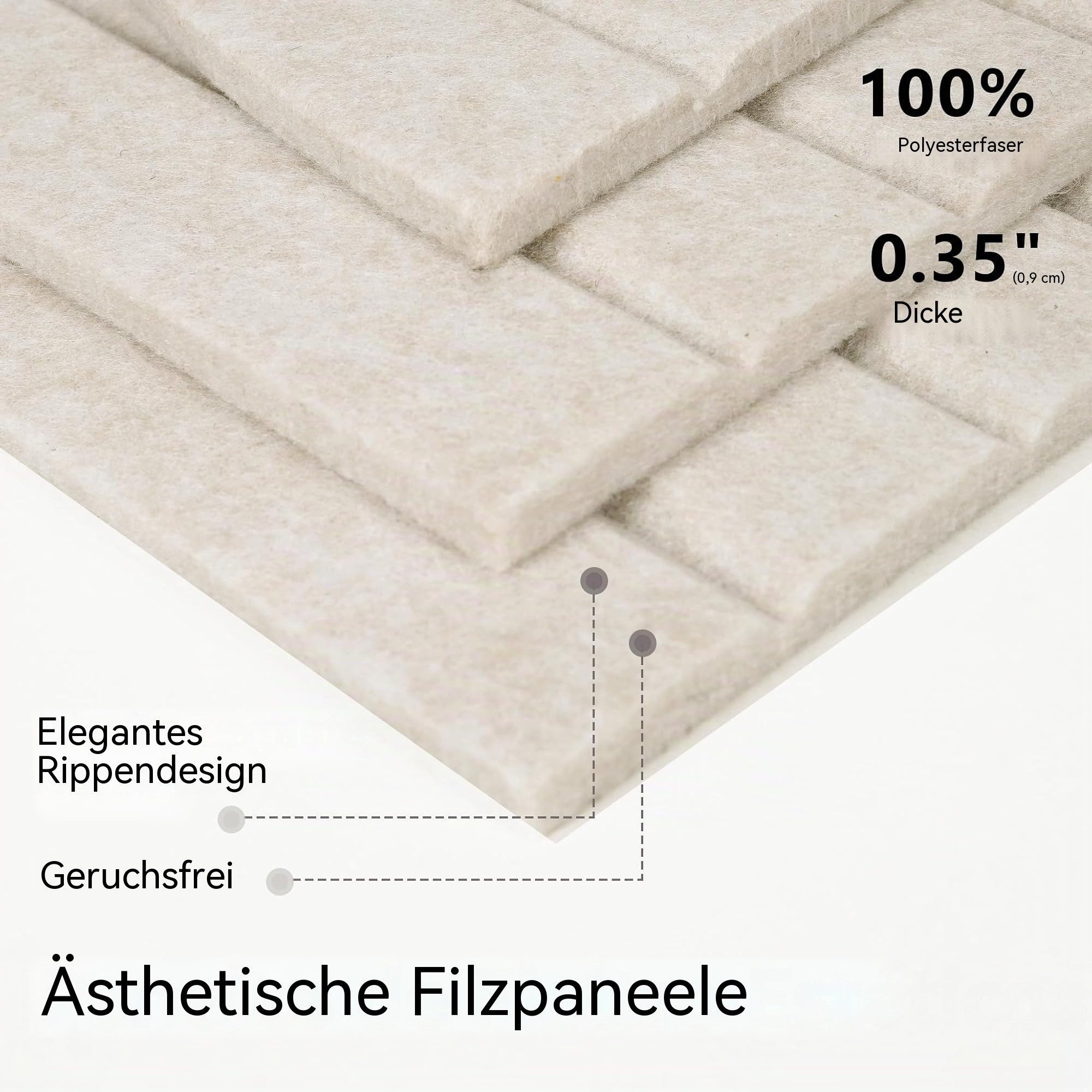 Zyronn Pinnwand Filz Pinnwand Selbstklebend,Filz- und Korktafel, Vision Board,Fotowand, Geeignet als Wanddekoration für Büros, Wohnräume und Schlafzimmer. – Bild 4 von 5