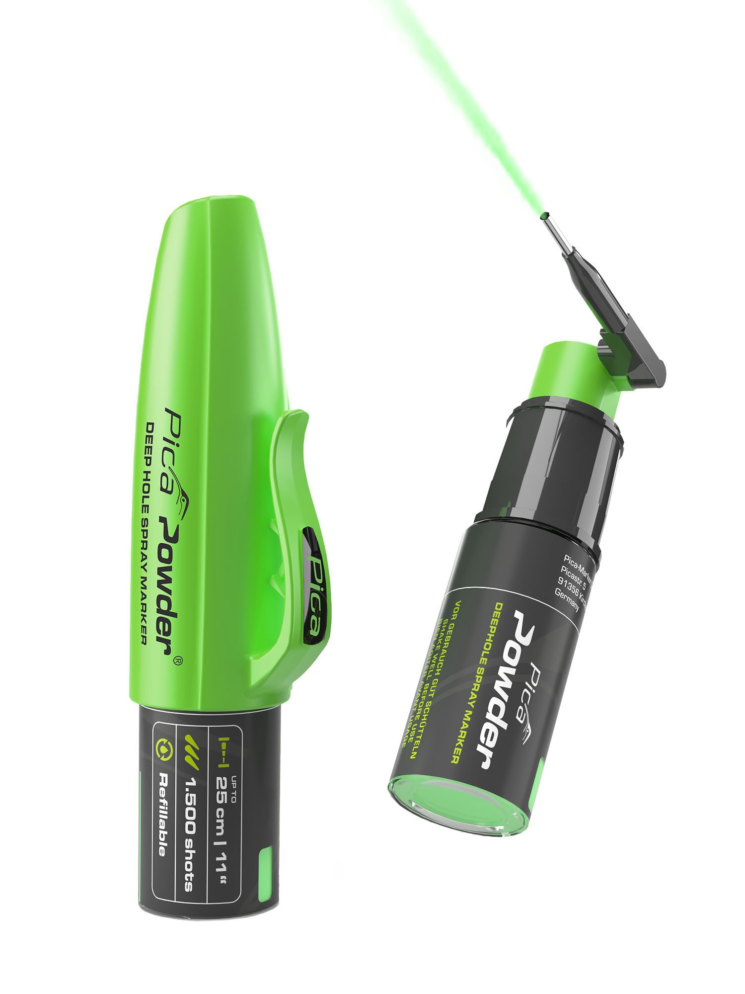 Marker Pica Powder Spraymarker Tieflochsprühmarker mit 360° Sprüharm