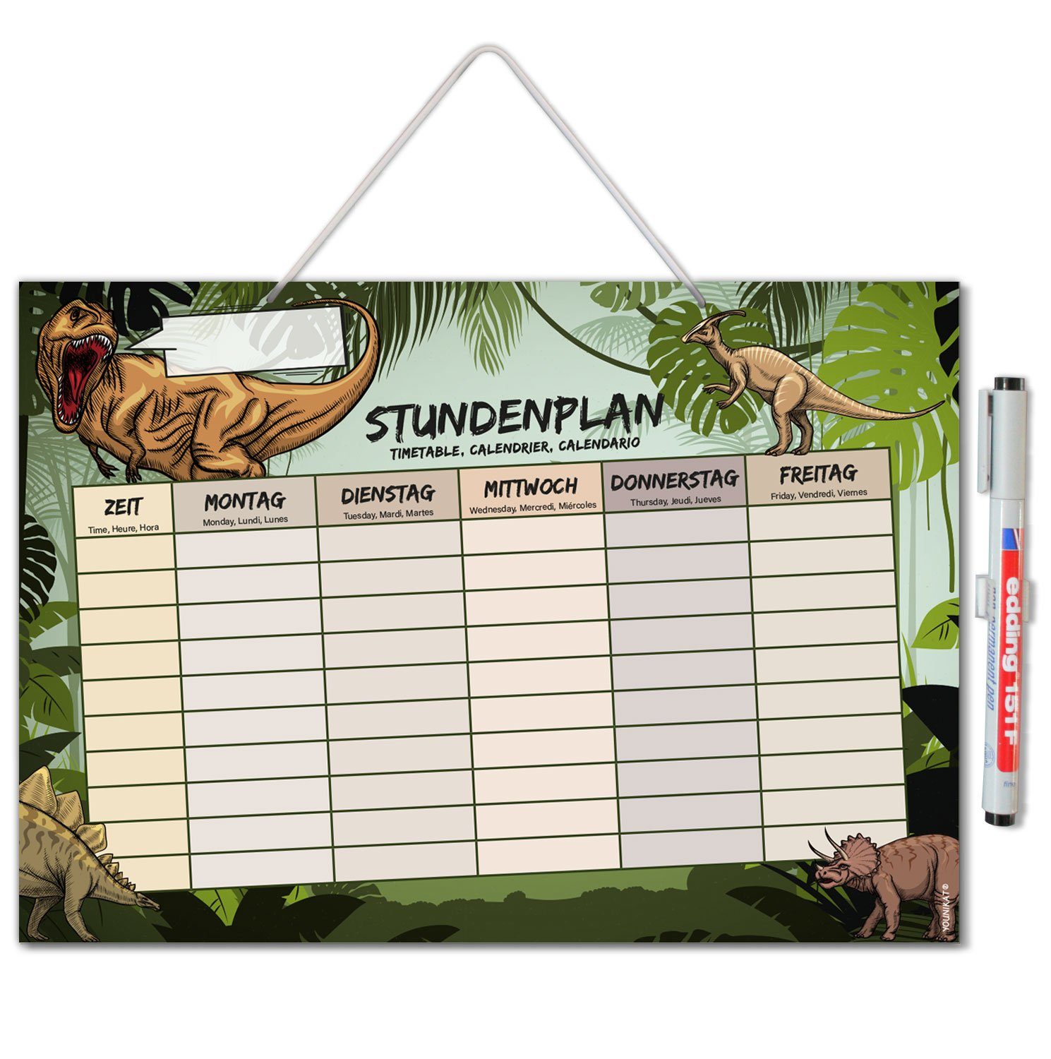 younikat Schülerkalender Dino Stundepläne