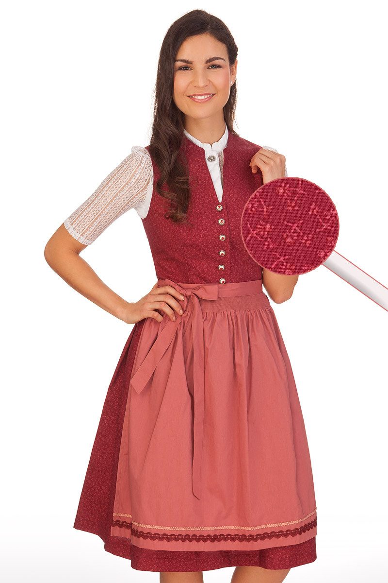 Dirndl Retro Dirndl 2tlg. - BARBARA - blutrot