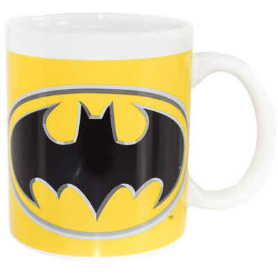 Stor Tasse Tasse mit Batman Logo in Geschenkkarton ca. 325 ml Kaffeetasse, Keramik, authentisches Design
