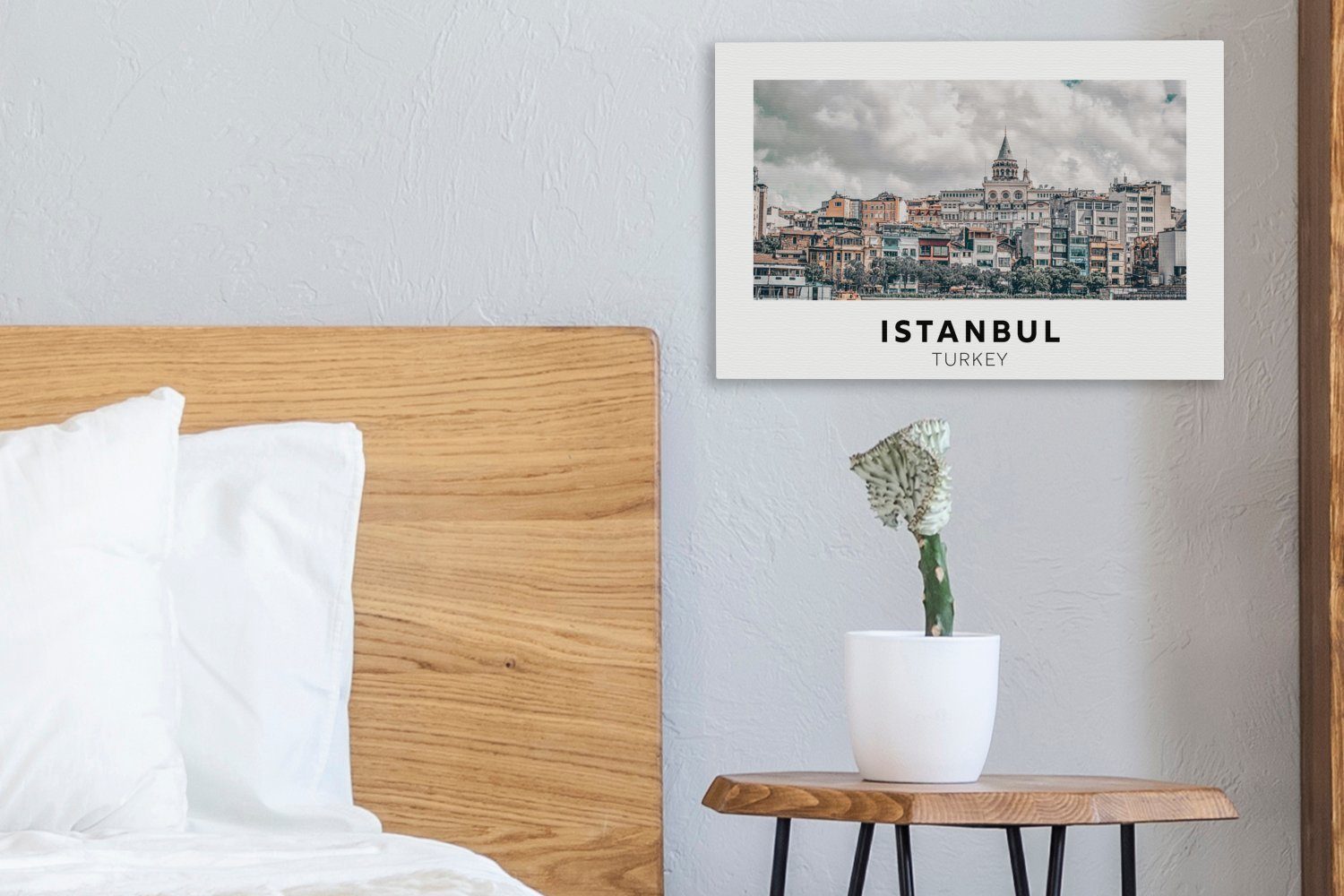 Aufhängefertig, Wandbild (1 Architektur, Leinwandbilder, Istanbul Leinwandbild OneMillionCanvasses® St), cm Wanddeko, Türkei 30x20 - -