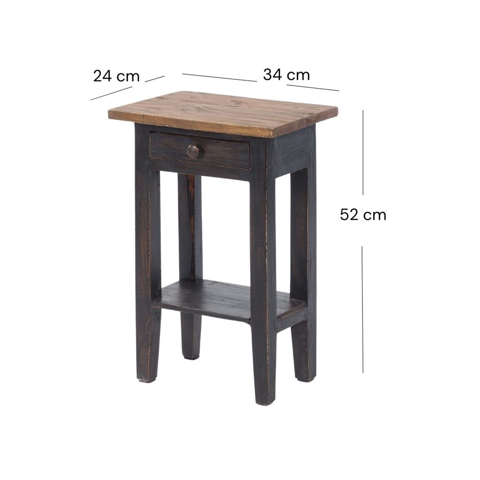 DESIGN DELIGHTS Beistelltisch Telefontisch PLANTA, 52x34cm(HxB) günstig online kaufen