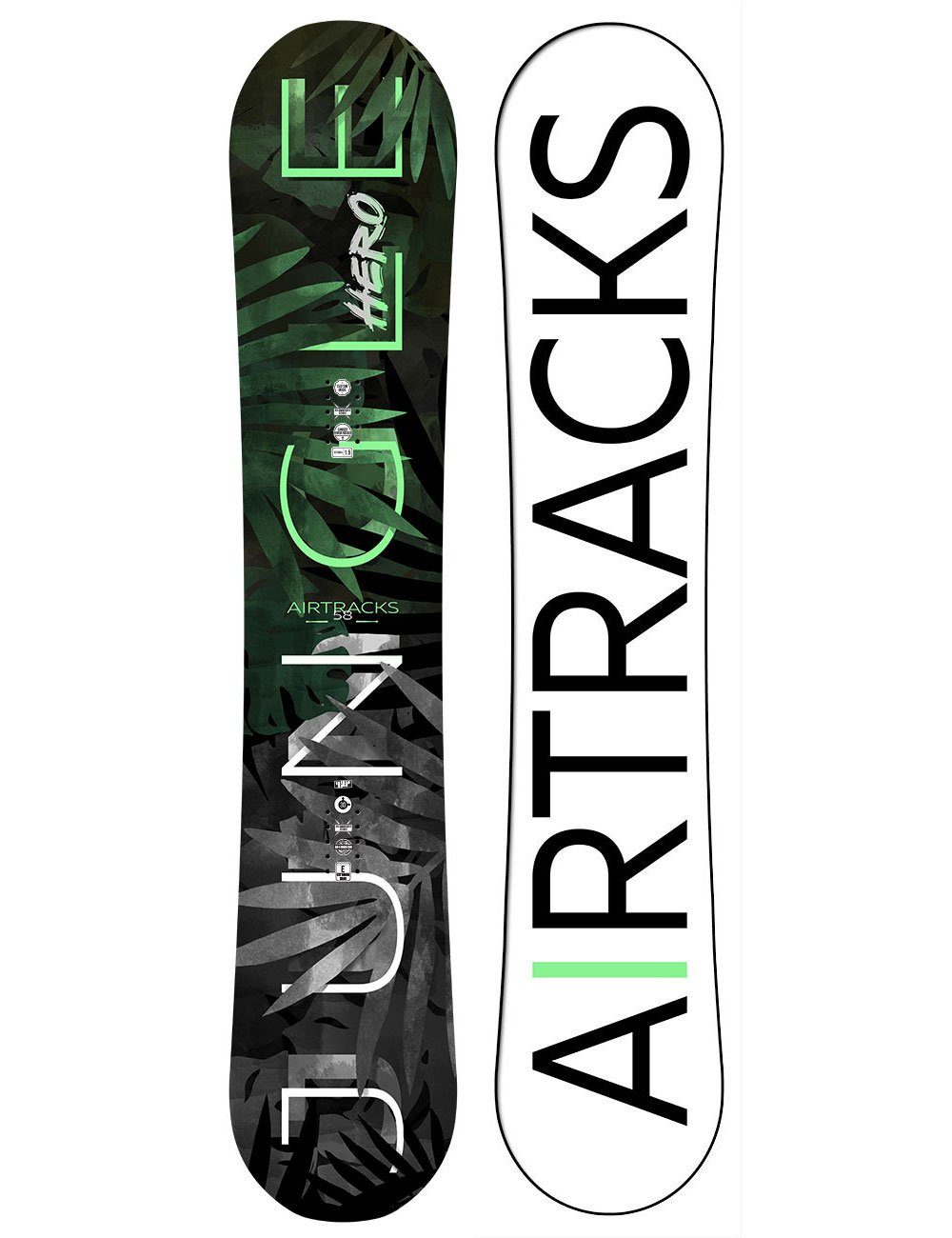 Airtracks Snowboard Snowboard Jungle Hero Hybrid Rocker, Hybrid Rocker Profile, Wide Shape / 152 155 158 cm