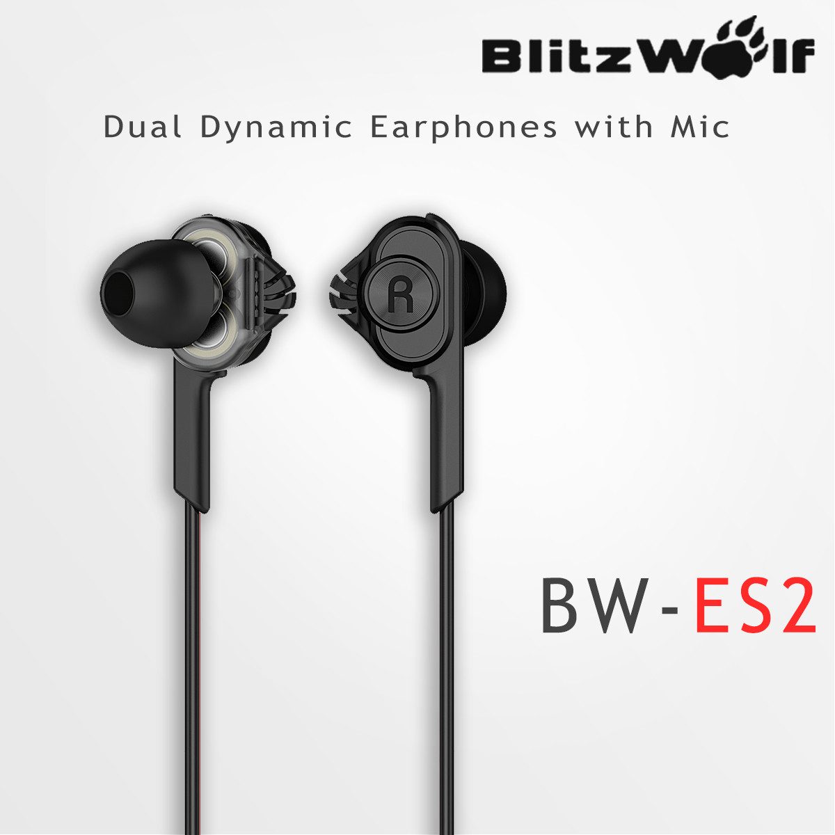 NASUM BLITZWOLF In-Ear-Kopfhörer – Kabelgebundene Bluetooth Earbuds In-Ear-Kopfhörer (ergonomisches Design für perfekten Halt und mit Hi-Fi-Sound)