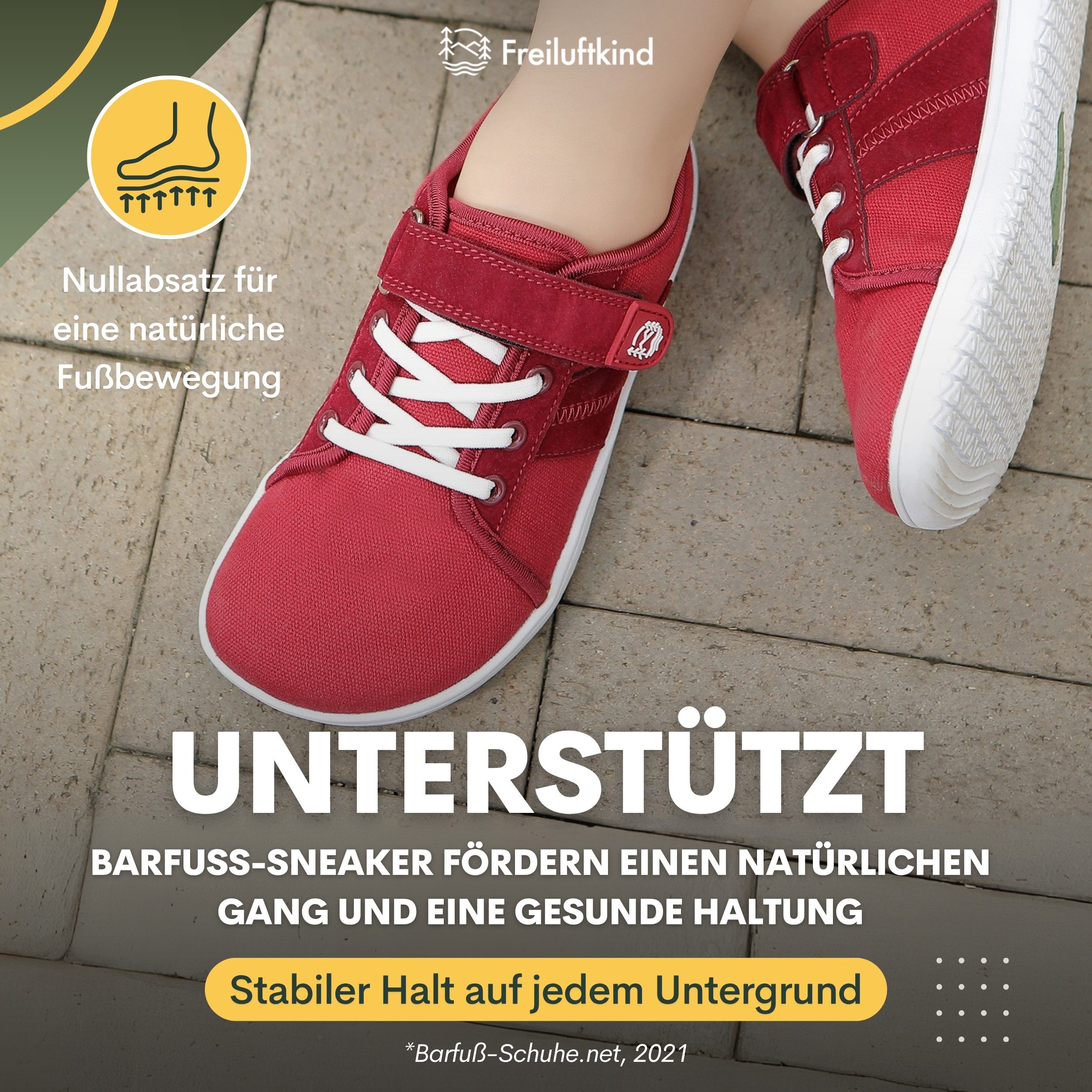 Freiluftkind Baker Kids – Gesunde Sneaker Kinder-Barfußschuhe Barfußschuh – Bild 4 von 5