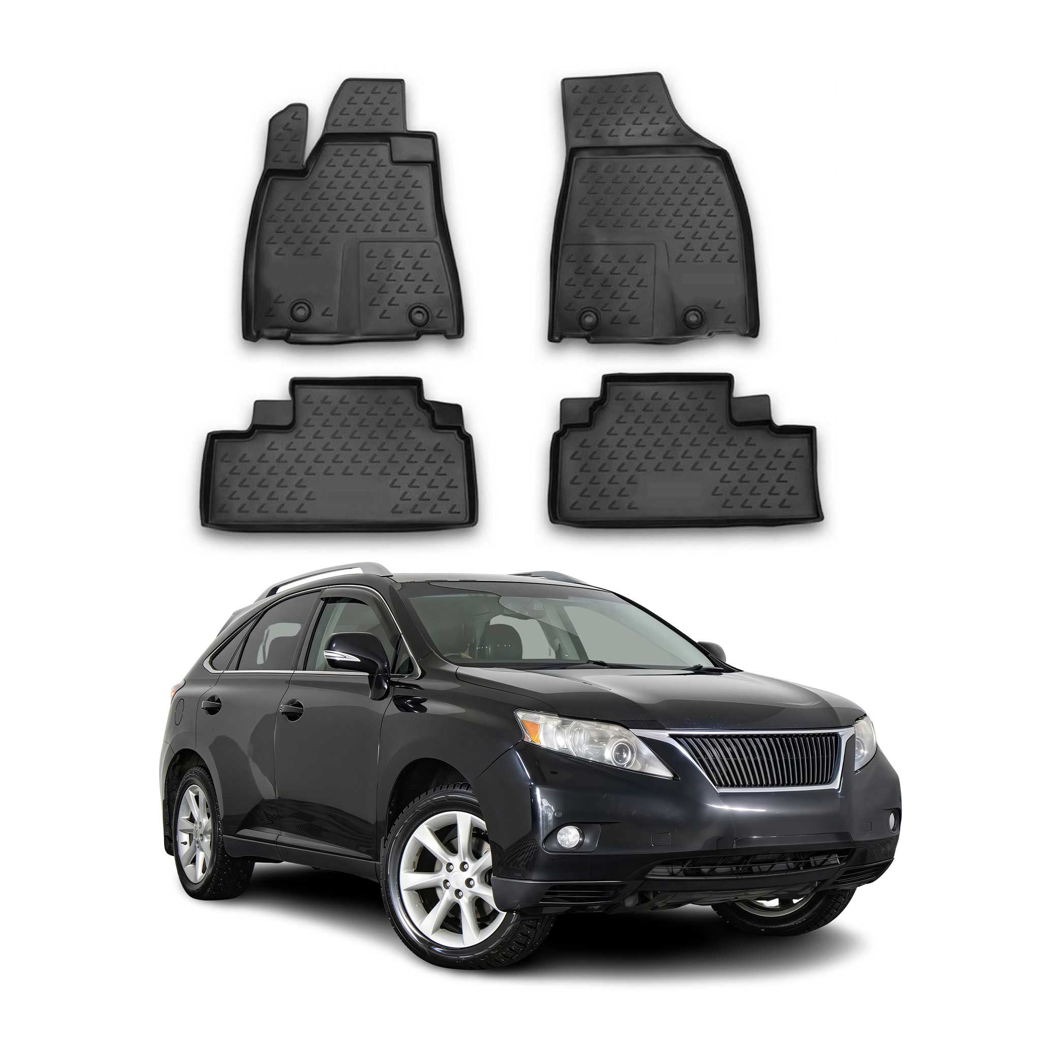 Auto-Fußmatten für Lexus RX350 2008-2015 Schwarz 4 tlg TPE