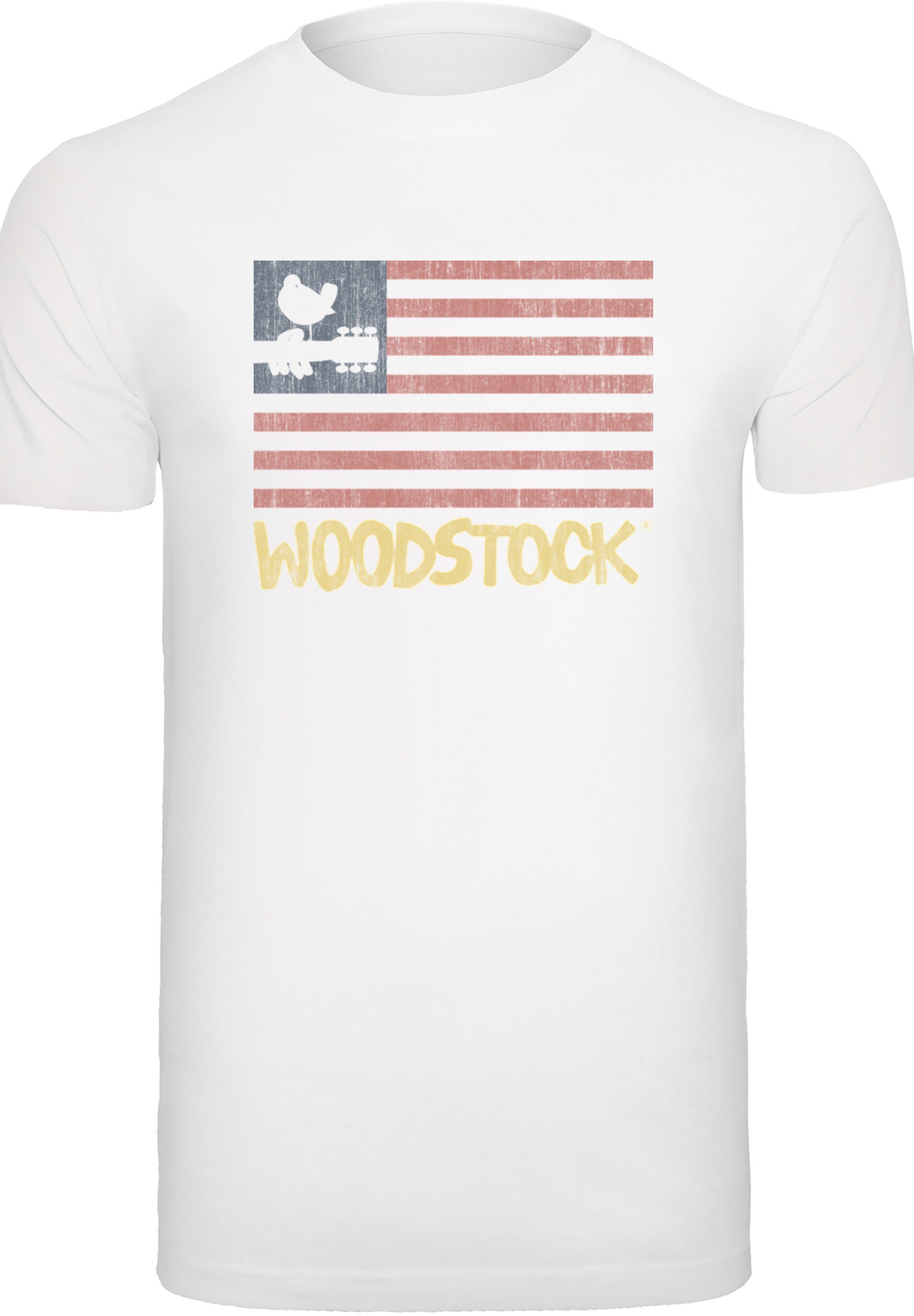 F4NT4STIC T-Shirt Woodstock Merch,Regular-Fit,Basic,Bandshirt Flag Herren,Premium USA