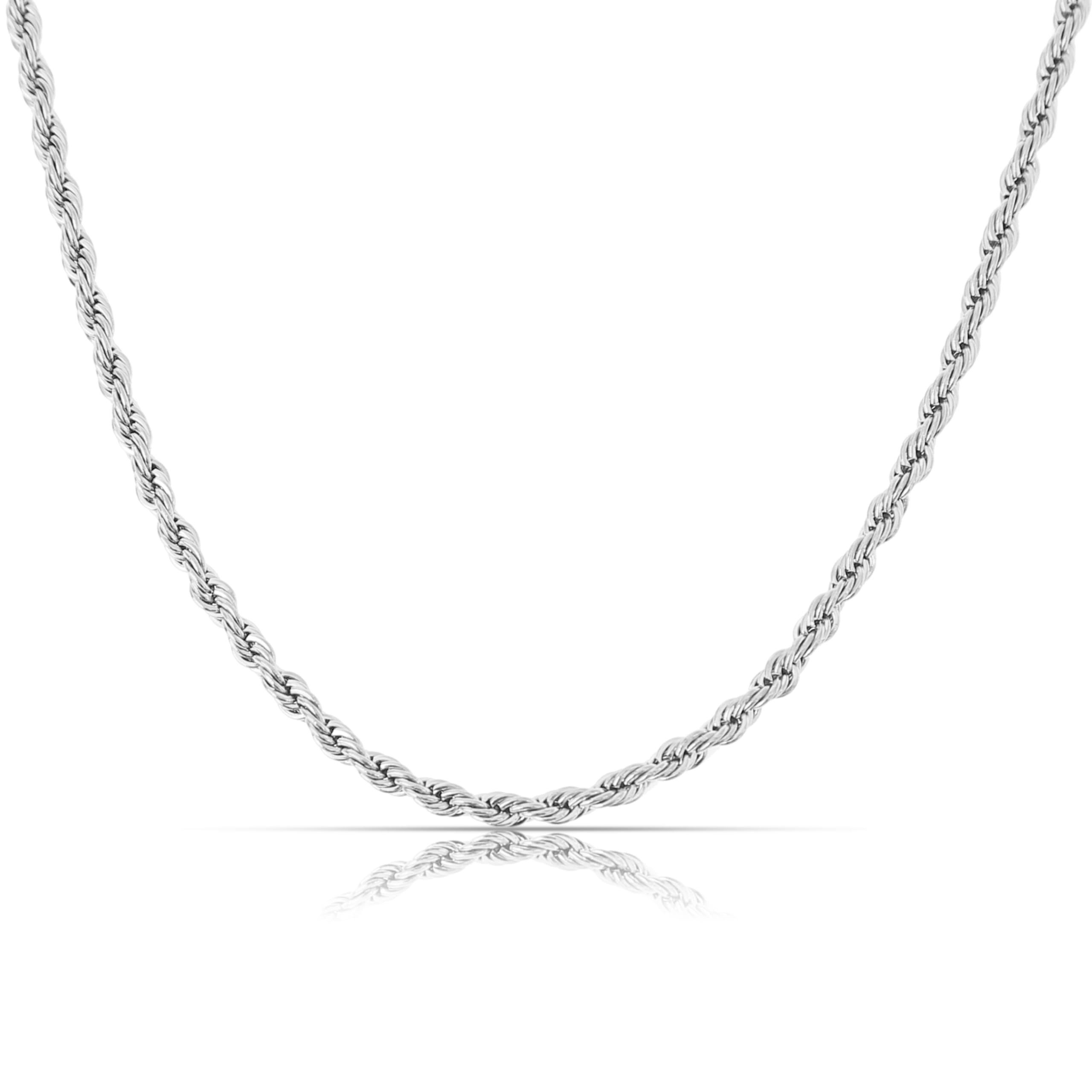 Made by Nami Silberkette Gekordelte Edelstahlkette für Herren 50 cm Lang, W günstig online kaufen