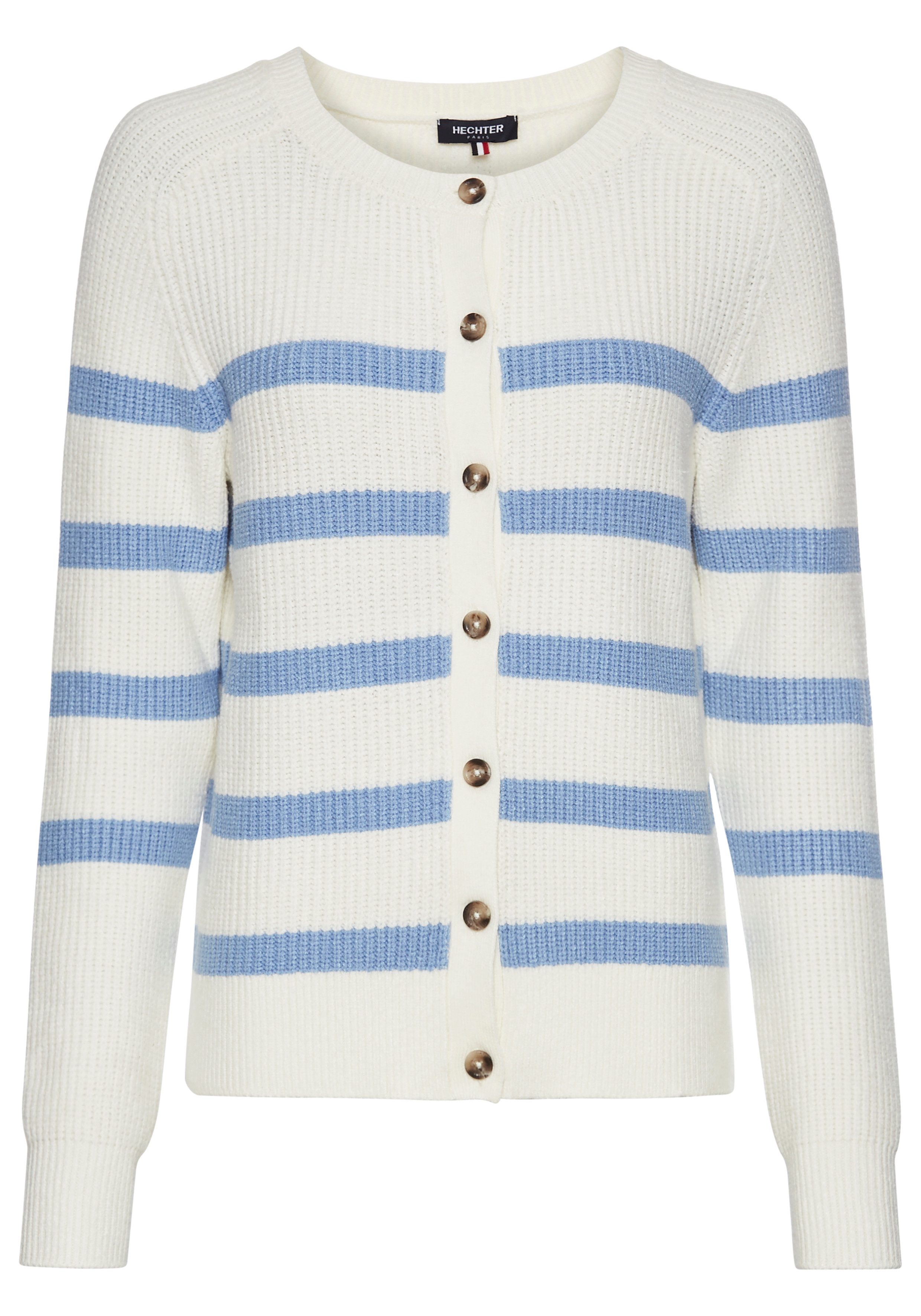 HECHTER PARIS Strickjacke im Streifenlook. Reduzierter Preis € 23,68. Unverbindliche Preisempfehlung € 54,99