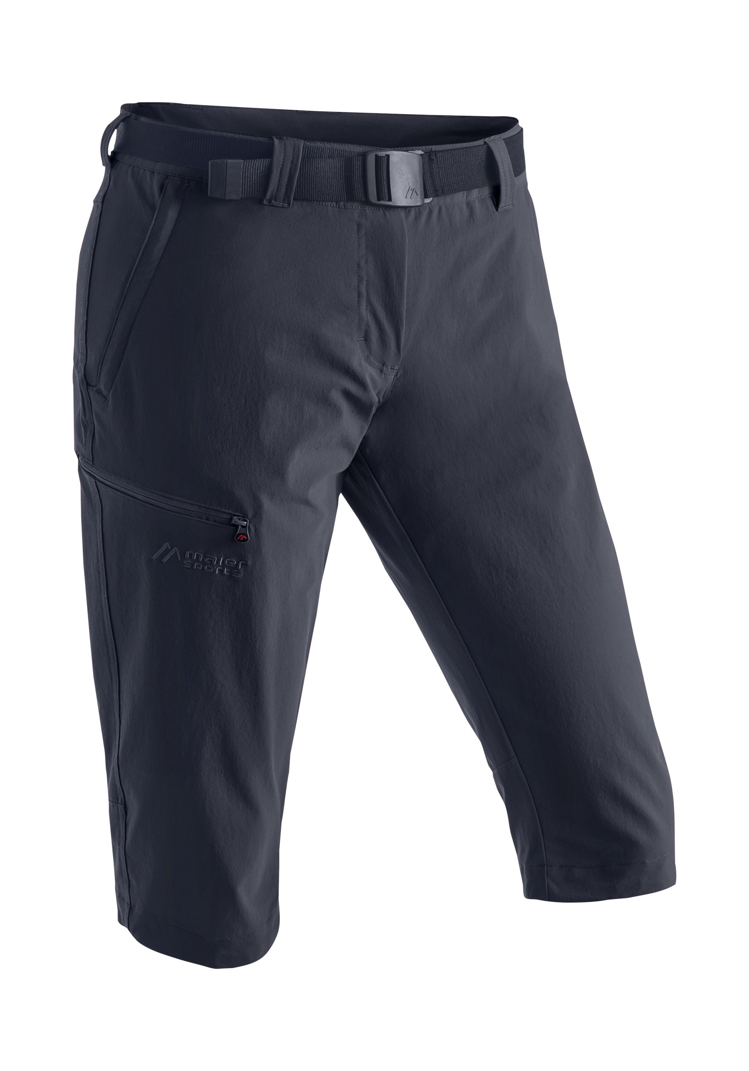 Maier slim Caprihose Outdoor-Hose atmungsaktive Inara 3/4 Damen Sports dunkelblau Wanderhose,