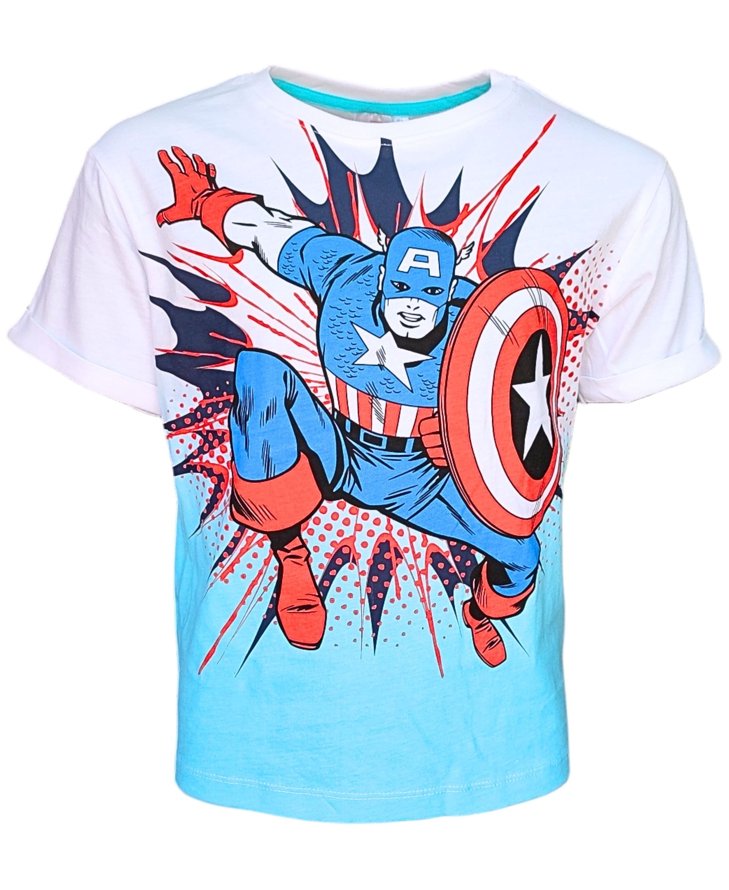 The AVENGERS T-Shirt MARVEL Jungen Kurzarmshirt aus Baumwolle Gr. 104- 140 cm