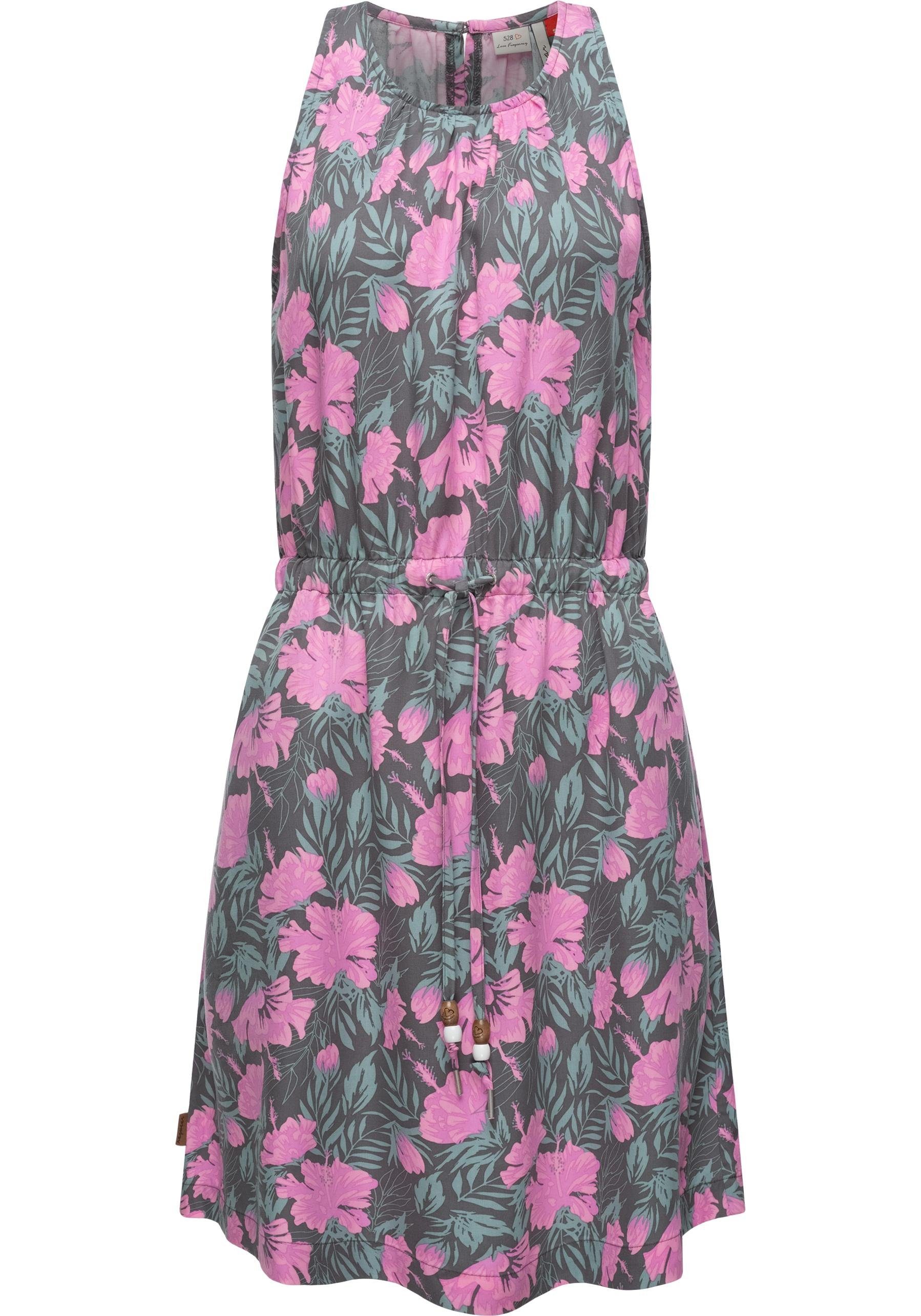 Ragwear A-Linien-Kleid Sanai Print Organic stylisches Sommerkleid mit verspielten Details