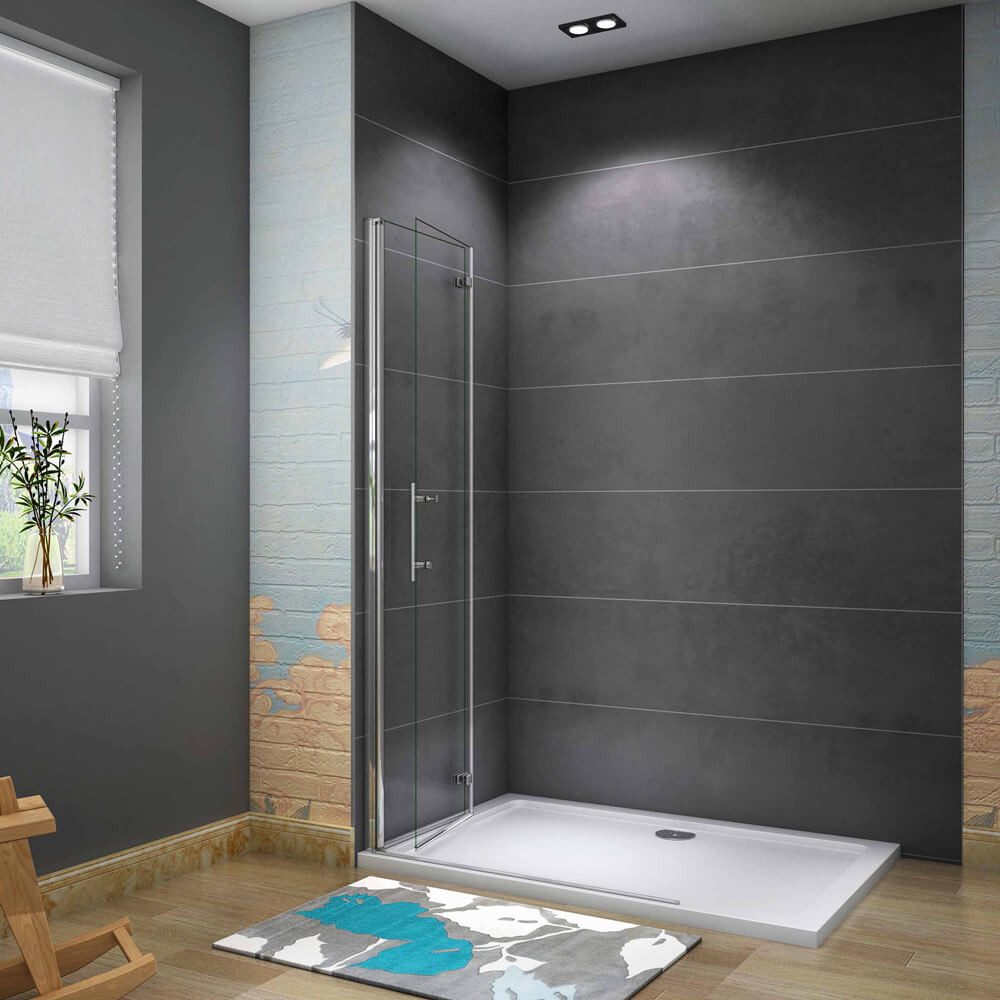 duschspa Duschwand 185cm Duschwand Faltwand Glaswand Duschtrennwand 6mm NANO Glas, Einscheibensicherheitsglas, Sicherheitsglas, (Set), Nano Glas