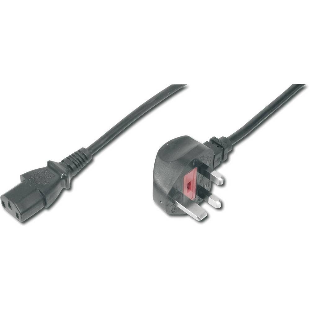 Netzanschlusskabel, UK Stecker, 90ø gewinkel - Computer-Kabel