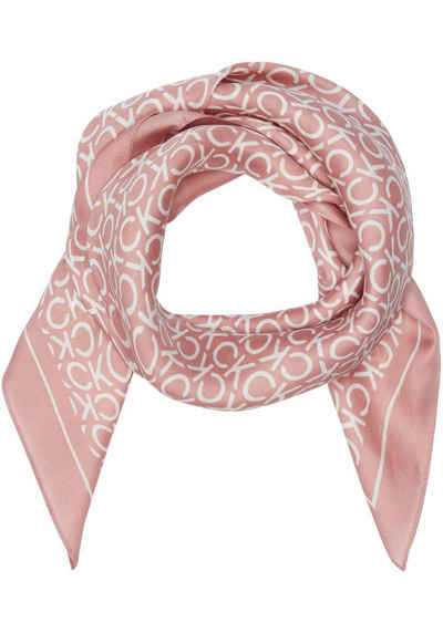 Calvin Klein Seidentuch SILK MONOGRAM BANDANA 70X70