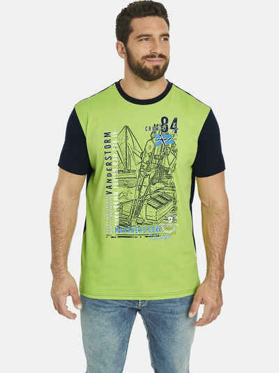 Jan Vanderstorm T-Shirt KASPERI mit Seereisen-Print