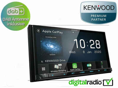 DSX »Kenwood DMX8020 DABS USB Bluetooth Wireless CarPlay Android Auto DAB+DAB Antenne« Autoradio (Digitalradio (DAB)