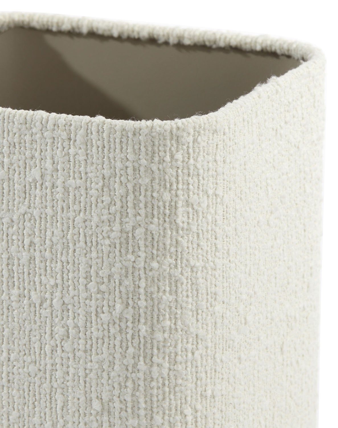 Light & Living Lampenschirm BOLERO, B 20 x T 20 cm, Weiß, Braun, Stoff, Metallhalterung